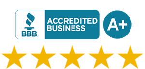 We are BBB accredited and A+ rated